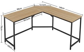 Počítačový stôl - sonoma - LWD073B11 9403105100