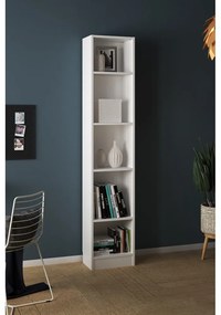 Biela knižnica Tvilum Basic, 41 x 203 cm