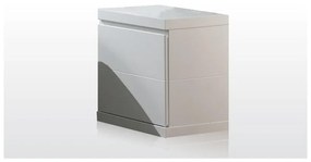 Biely nočný stolík Vipack Lara White, šírka 44 cm