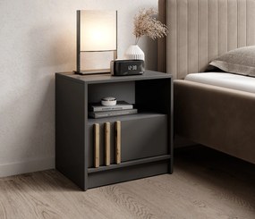 PIA Nočný stolík Nelly S51 - grafit / dub artisan
