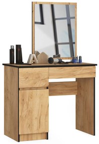Kozmetický stolík so zrkadlom P-2/SL dub craft ľavý