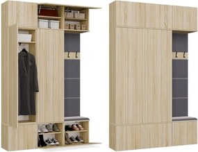 Předsíňová stěna Haga 2Sz1W 150 cm dub Sonoma
