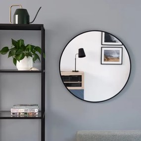 Baltica Design - LED zrkadlo s podsvietením BRIGHT 15W/230V 3000K priemer 100 cm IP65 čierne