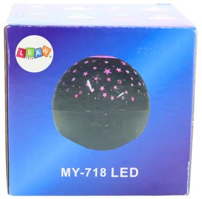 Lean Toys Hviezdny projektor a reproduktor 2v1 - čierny