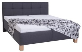 Čalúnená posteľ s matracom a úložným priestorom MARIA 160x200 cm sivá