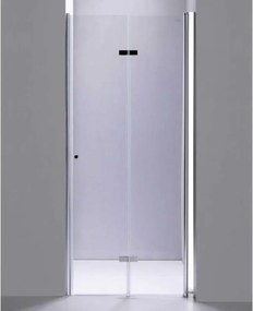 BPS-koupelny Zalamovacie otočné sprchové dvere HYD-JSD01A 80 chrom/transparent pre inštaláciu do niky - bez vaničky
