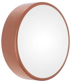 Vonkajšie stropné svietidlo so senzorom CLEO 2xE27/24W/230V pr. 30 cm medená IP54