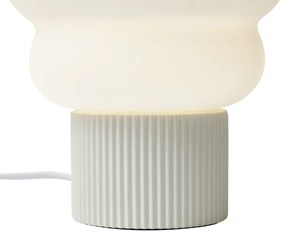 Japandi stolná lampa béžová s opálovým sklom 18cm - Kumo
