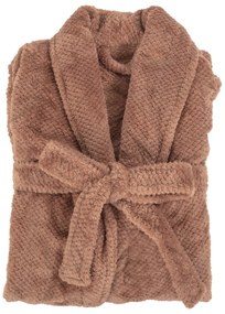 Hnedý župan z mikroplyšu veľkosť L/XL Pippa – Tiseco Home Studio