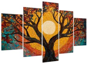 Obraz - Slnko v korune stromu života (150x105 cm)