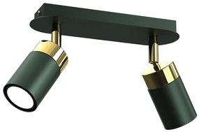 Bodové svietidlo JOKER 2xGU10/25W/230V zelená/zlatá