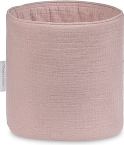 Mušelínový úložný košík ružová