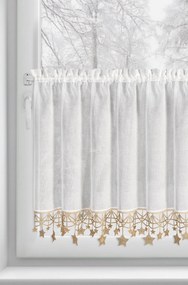 KRÁTKA VIANOČNÁ ZÁCLONA NA PÁSKE XMAS 60X150 CM HVIEZDY
