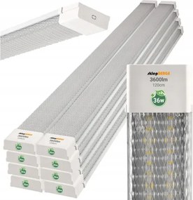 8x LED panelové svietidlo na prisadenú stropnú montáž 36W 120cm