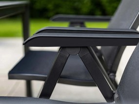 Basic+ Premium polohovateľné záhradné kreslo antracitové