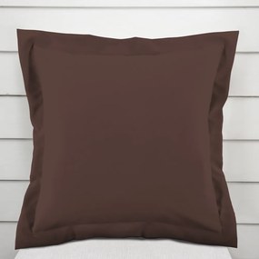 Biante Dekoračná obliečka na vankúš s lemom Rongo RG-015 Tmavo hnedá 45 x 45 cm