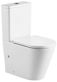 Mereo, WC kombi vario odpad, kapotované, Smart Flush RIMLE, 605x380x825mm, keramické, vr. nádržky a sedátka, MER-VSD91T2