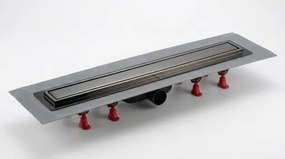 Sprchový žľab SAT Aurum 75 cm brúsená gun metal mat plný SATZLAB80BGM
