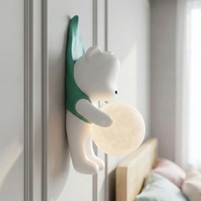 Toolight G169-1W, detské nástenné svietidlo macko v tričku, 1xG9, G169-1W BLUE, OSW-07809