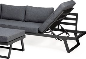 Sada zahradního nábytku LAFOOLE LUNGE tmavě šedá
