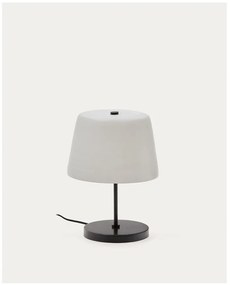Čierno-biela stolová lampa so skleneným tienidlom (výška 38 cm) Nefar – Kave Home