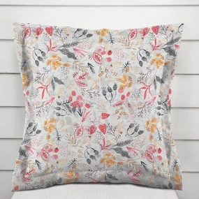Biante Dekoračná obliečka na vankúš s lemom PML-087 Červeno-oranžové lístky 60 x 60 cm