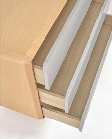 Sivá/v prírodnej farbe komoda v dekore jaseňa 99x78,5x42 cm Anielle – Kave Home