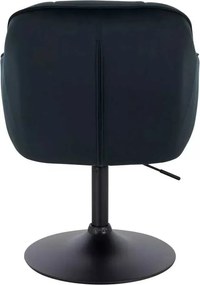 LuxuryForm DESIGN Stolička AVOLA VELUR na čiernom tanieri - čierna