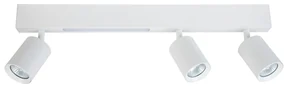 Stropné svietidlo Magnet, 3x biele kovové tienidlo + 1x LED 5W, w