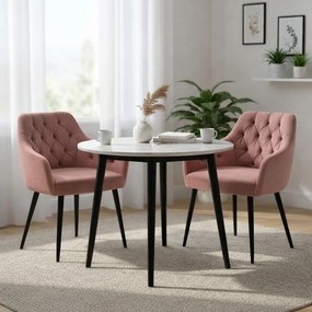 Set - 2 ks Jedálenská stolička AVENBERG LOREN, ružová