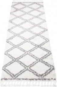 TA Koberec G935A KRÉMOVÁ/TMAVOSIVÁ BOHO Rozmer: 80x300 cm