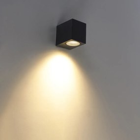 Moderná nástenná lampa čierna IP44 - Baleno
