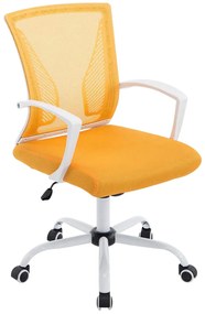 Kancelárska stolička Tracy, podnož biela - Žltá