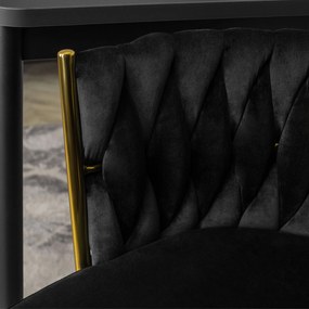 PROXIMA.store - Luxusná barová stolička FLORES FARBA: béžová, FARBA NÔH: čierna