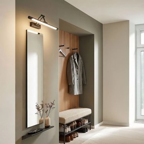 Toolight Toolight, LED nástenné svietidlo, 42cm, 8W, 4000K, 1000lm, SWE025-1W, čierna matná, OSW-20124