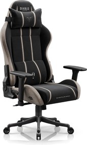 Herné kreslo z látkovým poťahom Small Size, čierno-béžové: Diablo X-One 2.0 Camel Black