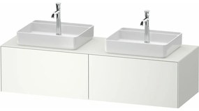 DURAVIT White Tulip závesná skrinka pod dve umývadlá na dosku, 2 zásuvky, 1600 x 550 x 408 mm, biela matná lakovaná, WT4865B36360000