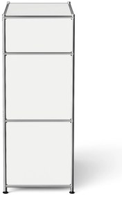 Komoda Kovová komoda »CN3« so zásuvkou a výklopnými priečinkami, biela