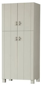 Svetlosivá šatníková skriňa z borovicového dreva 90x210 cm Mees – Basiclabel