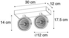 Dizajnové bodové svetlo biele nastaviteľné 2-svetlo - Go