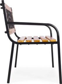 MultiGarden Drevená záhradná lavička s ažurovým operadlom 118x52 cm MultiGarden