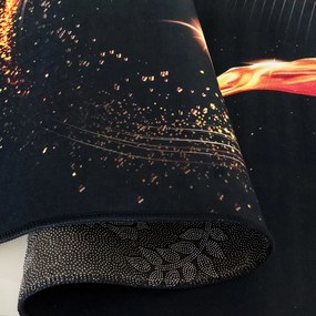 DY Čierno-zlatý koberec s abstraktným vzorom Black N 15 Rozmer: 60x100 cm