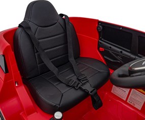 Ramiz Elektrické autíčko Aston Martin DBX pre deti červené + diaľkové ovládanie + EVA kolesá + pásy + plynulý štart + audio LED
