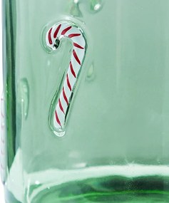 X-MAS Lampáš "Candy Cane" 10 cm - zelená