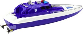 LEAN Toys RC policajný čln na diaľkové ovládanie 1:28 modrý