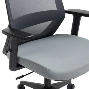 BONTEC Kancelárska stolička, hojdacia s polohovou aretáciou, šedá sieťovina, KA-V324 GREY Farba: Šedá