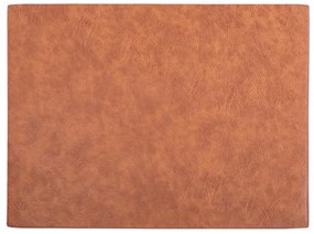 Oranžovo-hnedé prestieranie z imitácie kože ZicZac Troja Rectangle, 33 x 45 cm