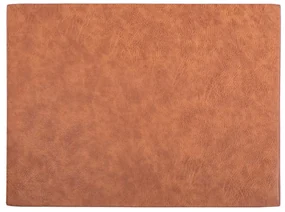 Oranžovo-hnedé prestieranie z imitácie kože ZicZac Troja Rectangle, 33 x 45 cm