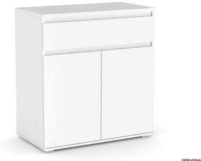Drevona, komoda REA AMY 5, Biela