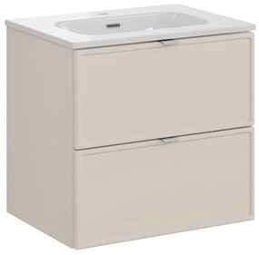 Závesná skrinka Bella Cashmere Fly so zápustným umývadlom 60 cm kašmírová